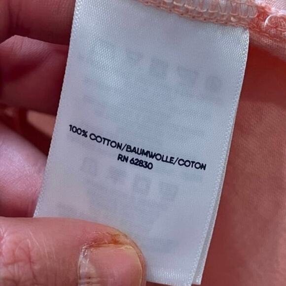 Lands' End Womens Long Sleeve T-Shirt Crewneck Pullover Cotton Orange Size XL - Picture 2 of 4